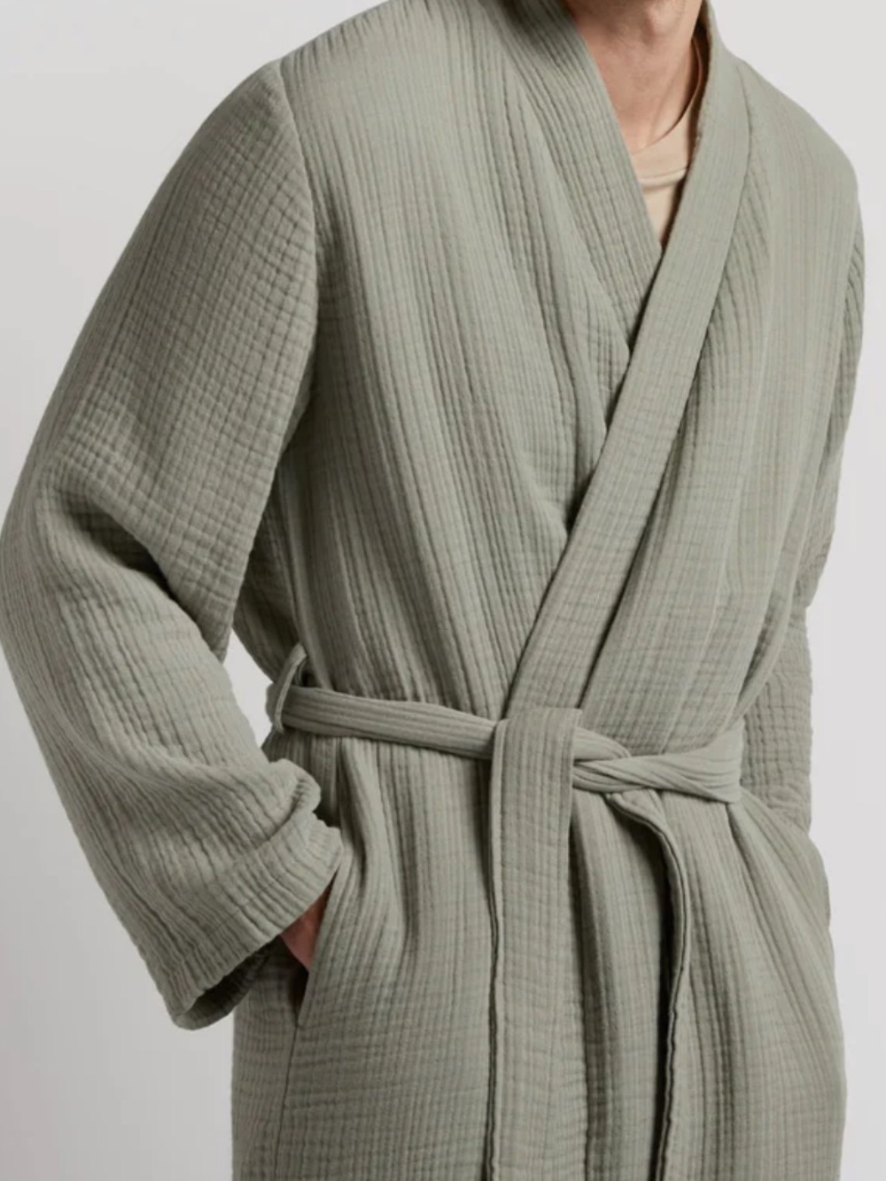 Parachute Cotton Gauze Robe - Sage